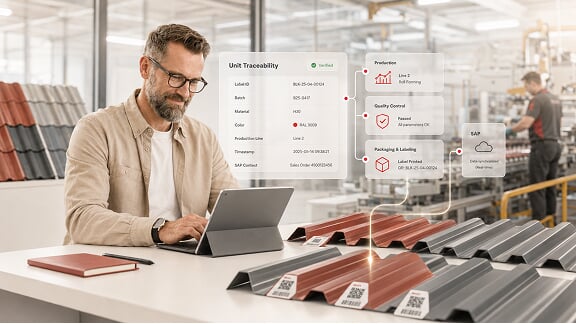 Production traceability through digital labeling and SAP-linked context data