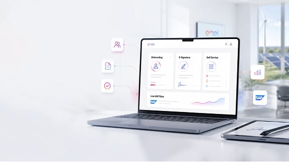 SAP-connected AEM components for customer onboarding and self-service at Enel